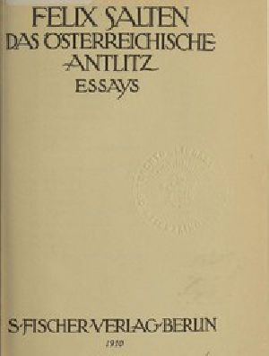 [Gutenberg 53713] • Das österreichische Antlitz: Essays